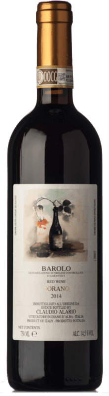 55,95 € Envío gratis | Vino tinto Claudio Alario Sorano D.O.C.G. Barolo Piemonte Italia Nebbiolo Botella 75 cl
