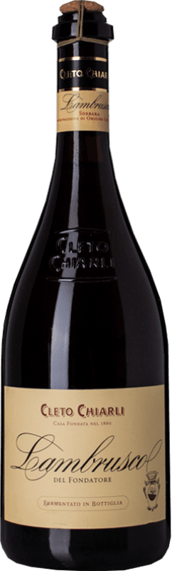 13,95 € Spedizione Gratuita | Vino Rosso Cleto Chiarli Fondatore Ancestral — Ancestrale D.O.C. Lambrusco di Sorbara Emilia-Romagna Italia Lambrusco 75 cl
