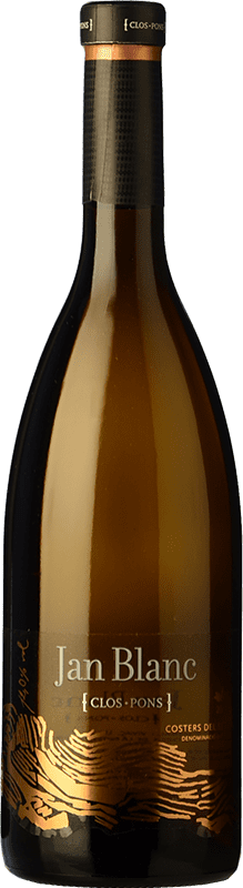 6,95 € Free Shipping | White wine Clos Pons Jan Blanc Aged D.O. Costers del Segre Catalonia Spain Macabeo, Chardonnay Bottle 75 cl