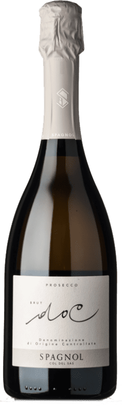 13,95 € 送料無料 | 白スパークリングワイン Col del Sas Doc Spagnol Brut D.O.C. Prosecco ベネト イタリア Glera ボトル 75 cl