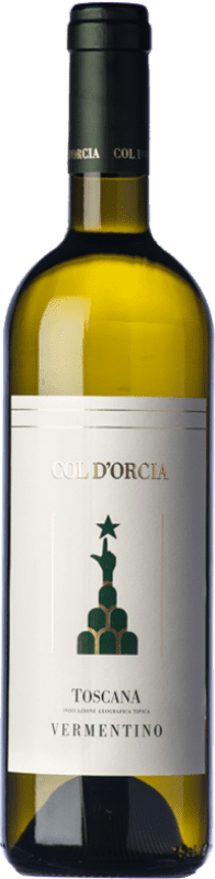 14,95 € Бесплатная доставка | Белое вино Col d'Orcia I.G.T. Toscana Тоскана Италия Vermentino — Верментино Eco — Эко Био Органический 75 cl