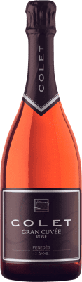 12,95 € Kostenloser Versand | Rosé Sekt Colet Gran Cuvée Rosé Extra Brut Reserve D.O. Penedès Katalonien Spanien Merlot, Spätburgunder Flasche 75 cl