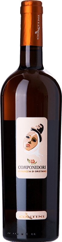 19,95 € 免费送货 | 白酒 Contini Componidori D.O.C. Vernaccia di Oristano 撒丁岛 意大利 Vernaccia 瓶子 75 cl