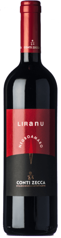 14,95 € 免费送货 | 红酒 Conti Zecca Liranu 预订 I.G.T. Puglia 普利亚大区 意大利 Negroamaro 瓶子 75 cl