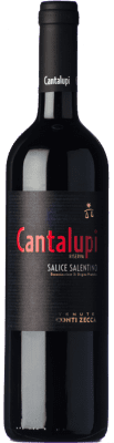 13,95 € Spedizione Gratuita | Vino rosso Conti Zecca Cantalupi Riserva D.O.C. Salice Salentino Puglia Italia Negroamaro Bottiglia 75 cl