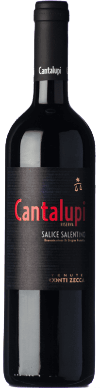 14,95 € Envio grátis | Vinho tinto Conti Zecca Cantalupi Reserva D.O.C. Salice Salentino Puglia Itália Negroamaro Garrafa 75 cl