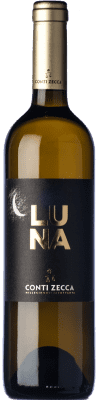 17,95 € Envio grátis | Vinho branco Conti Zecca Luna I.G.T. Salento Puglia Itália Malvasía, Chardonnay Garrafa 75 cl