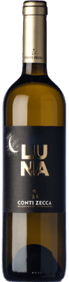 18,95 € Kostenloser Versand | Weißwein Conti Zecca Luna I.G.T. Salento Apulien Italien Malvasia, Chardonnay 75 cl