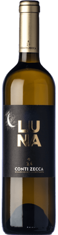 17,95 € Envío gratis | Vino blanco Conti Zecca Luna I.G.T. Salento Puglia Italia Malvasía, Chardonnay Botella 75 cl