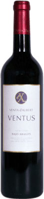 12,95 € Free Shipping | Red wine Venta d'Aubert Ventus I.G.P. Vino de la Tierra Bajo Aragón Aragon Spain Merlot, Cabernet Sauvignon, Monastrell, Grenache Tintorera, Cabernet Franc Bottle 75 cl