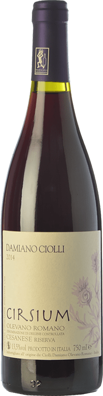 35,95 € Free Shipping | Red wine Damiano Ciolli Riserva Cirsium Reserve D.O.C. Cesanese di Olevano Romano Lazio Italy Cesanese Bottle 75 cl