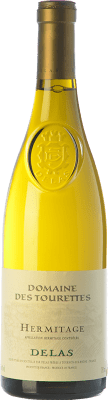74,95 € Envío gratis | Vino blanco Delas Frères Domaine des Tourettes Blanc Crianza A.O.C. Hermitage Rhône Francia Roussanne, Marsanne Botella 75 cl