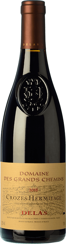 64,95 € 免费送货 | 红酒 Delas Frères Domaine des Grands Chemins 岁 A.O.C. Crozes-Hermitage 罗纳 法国 Syrah 瓶子 75 cl