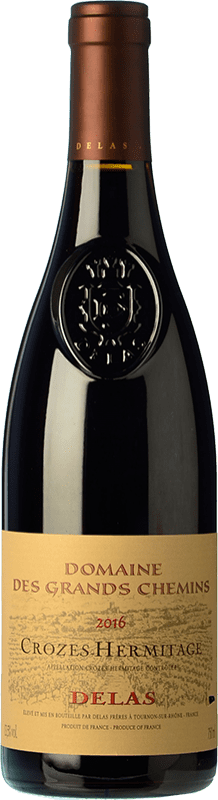 55,95 € Free Shipping | Red Wine Delas Frères Domaine des Grands Chemins Crianza — Aged A.O.C. Crozes-Hermitage Rhône France Syrah — Shiraz Bottle 75 cl