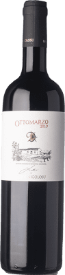 54,95 € Бесплатная доставка | Красное вино Dettori Ottomarzo I.G.T. Romangia Sardegna Италия Pascale бутылка 75 cl
