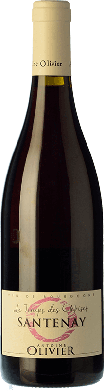 26,95 € Free Shipping | Red wine Antoine Olivier Le Temps des Cerises Aged A.O.C. Santenay Burgundy France Pinot Black Bottle 75 cl