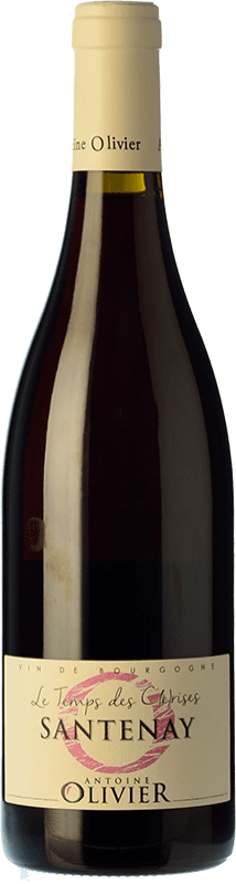 28,95 € Kostenloser Versand | Rotwein Antoine Olivier Le Temps des Cerises Alterung A.O.C. Santenay Burgund Frankreich Spätburgunder Flasche 75 cl