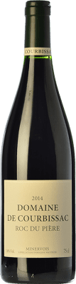 34,95 € Envío gratis | Vino Tinto Domaine de Courbissac Roc du Pière Crianza A.O.C. Minervois Languedoc Francia Syrah, Monastrell 75 cl