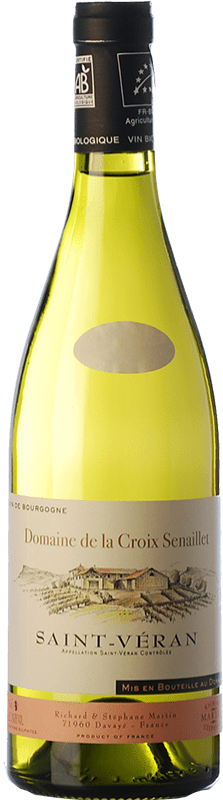 15,95 € Spedizione Gratuita | Vino Bianco Croix Senaillet Crianza — Invecchiato in Botte A.O.C. Saint-Véran Borgogna Francia Chardonnay Eco — Biologico 75 cl