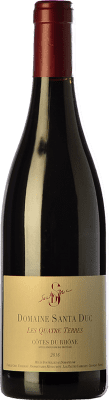 17,95 € Envio grátis | Vinho tinto Santa Duc Les Quatre Terres Carvalho A.O.C. Côtes du Rhône Rhône França Syrah, Grenache, Monastrell, Carignan, Cinsault, Clairette Blanche Garrafa 75 cl