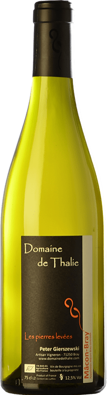 19,95 € Envio grátis | Vinho Branco Domaine de Thalie Les Pierres Levées Bray Crianza A.O.C. Mâcon Borgonha França Chardonnay Eco — Biológico 75 cl