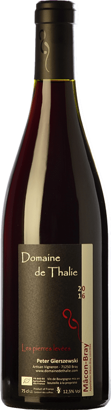 22,95 € Envío gratis | Vino tinto Domaine de Thalie Mâcon-Bray Les Pierres Levées Rouge Roble A.O.C. Mâcon Borgoña Francia Gamay Botella 75 cl