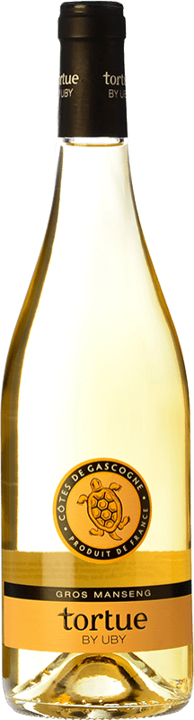 10,95 € Envío gratis | Vino Blanco Domaine Uby Tortues I.G.P. Vin de Pays Côtes de Gascogne Francia Gros Manseng 75 cl