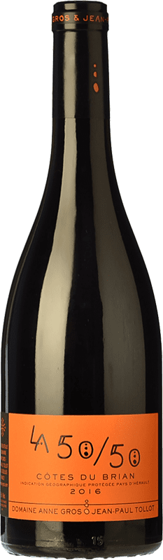 22,95 € 免费送货 | 红酒 Gros-Tollot La 50/50 年轻的 I.G.P. Vin de Pays des Côtes du Brian 朗格多克 法国 Syrah, Grenache, Carignan 瓶子 75 cl