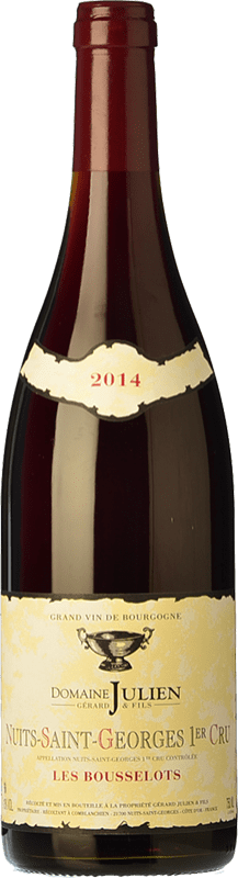 82,95 € Envío gratis | Vino tinto Julien 1er Cru Bousselots Crianza A.O.C. Nuits-Saint-Georges Borgoña Francia Pinot Negro Botella 75 cl