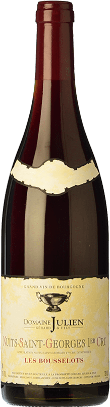 86,95 € Envio grátis | Vinho tinto Domaine Julien Premier Cru Bousselots Crianza A.O.C. Nuits-Saint-Georges Borgonha França Pinot Preto Garrafa 75 cl
