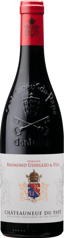 37,95 € Free Shipping | Red Wine Raymond Usseglio Young A.O.C. Châteauneuf-du-Pape Rhône France Syrah — Shiraz, Garnacha — Grenache, Mourvèdre, Cinsault, Counoise Eco — Organic 75 cl