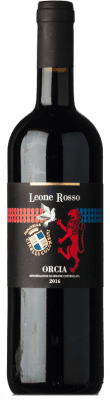 13,95 € Spedizione Gratuita | Vino rosso Donatella Cinelli Rosso Leone D.O.C. Orcia Toscana Italia Merlot, Sangiovese Bottiglia 75 cl
