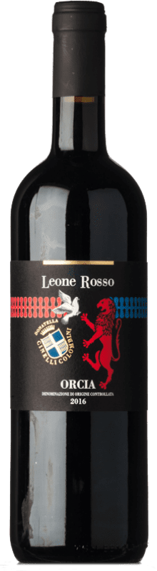 13,95 € Kostenloser Versand | Rotwein Donatella Cinelli Rosso Leone D.O.C. Orcia Toskana Italien Merlot, Sangiovese Flasche 75 cl