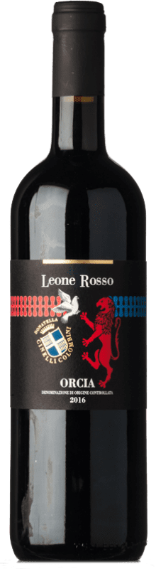 14,95 € Envio grátis | Vinho tinto Donatella Cinelli Rosso Leone D.O.C. Orcia Tuscany Itália Merlot, Sangiovese Garrafa 75 cl