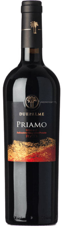 10,95 € Spedizione Gratuita | Vino Rosso Due Palme Priamo I.G.T. Salento Puglia Italia Malvasia, Nero di Troia Bottiglia 75 cl