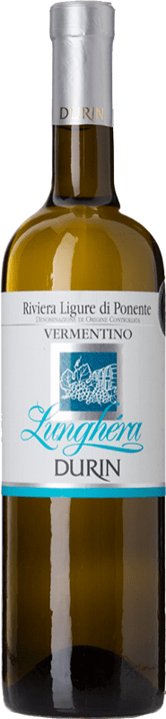 18,95 € Envío gratis | Vino blanco Durin Lunghera D.O.C. Riviera Ligure di Ponente Liguria Italia Vermentino Botella 75 cl