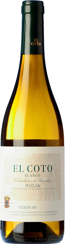 9,95 € Envio grátis | Vinho branco Coto de Rioja D.O.Ca. Rioja La Rioja Espanha Verdejo Garrafa 75 cl