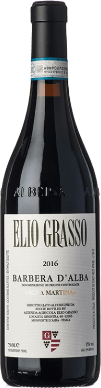28,95 € Бесплатная доставка | Красное вино Elio Grasso Vigna Martina D.O.C. Barbera d'Alba Пьемонте Италия Barbera бутылка 75 cl