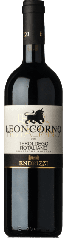 16,95 € Envio grátis | Vinho tinto Endrizzi Leoncorno Reserva D.O.C. Teroldego Rotaliano Trentino-Alto Adige Itália Teroldego Garrafa 75 cl