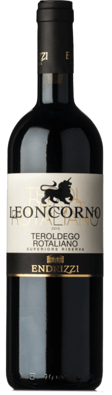 16,95 € Envío gratis | Vino tinto Endrizzi Leoncorno Reserva D.O.C. Teroldego Rotaliano Trentino-Alto Adige Italia Teroldego Botella 75 cl