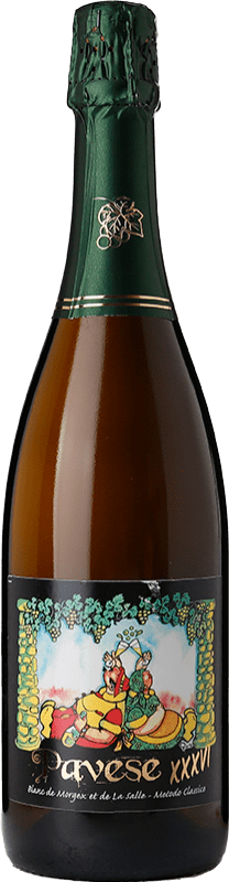 68,95 € Envio grátis | Espumante branco Ermes Pavese Blanc de Morgex Pas Dosé 36 Mesi Brut Nature D.O.C. Valle d'Aosta Valle d'Aosta Itália Prié Branca Garrafa 75 cl