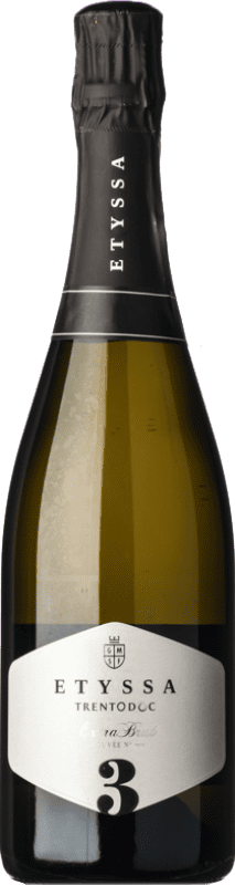 32,95 € Kostenloser Versand | Weißer Sekt Etyssa Nº 4 Extra Brut Cuvée D.O.C. Trento Trentino-Südtirol Italien Chardonnay Flasche 75 cl
