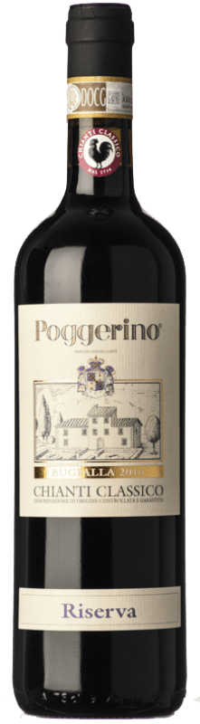 39,95 € Kostenloser Versand | Rotwein Poggerino Bugialla Reserve D.O.C.G. Chianti Classico Toskana Italien Sangiovese Flasche 75 cl