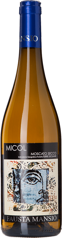 16,95 € Envoi gratuit | Vin Blanc Fausta Mansio Secco Micòl I.G.T. Terre Siciliane Sicile Italie Muscat Eco Biologique Bouteille 75 cl