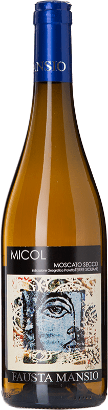 16,95 € Free Shipping | White wine Fausta Mansio Secco Micòl I.G.T. Terre Siciliane Sicily Italy Muscat White Bottle 75 cl