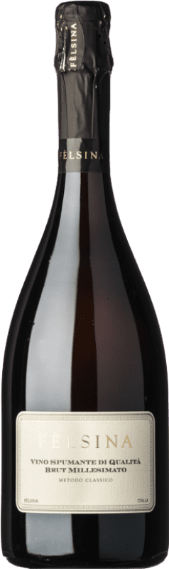 26,95 € Kostenloser Versand | Weißer Sekt Fèlsina Brut — Herb Klassisch, Millesimato I.G.T. Toscana Toskana Italien Sangiovese, Pinot Noir — Spätburgunder, Chardonnay Flasche 75 cl