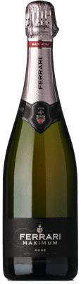 34,95 € Free Shipping | Rosé sparkling Ferrari Rosé Maximum Brut D.O.C. Trento Trentino-Alto Adige Italy Pinot Black, Chardonnay Bottle 75 cl