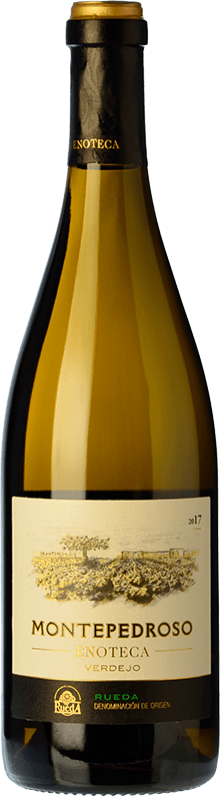 37,95 € Spedizione Gratuita | Vino bianco Finca Montepedroso Crianza D.O. Rueda Castilla y León Spagna Verdejo Bottiglia 75 cl