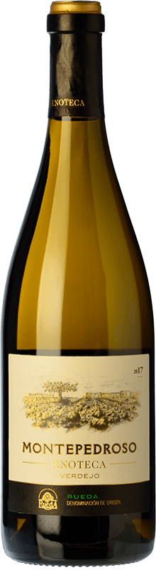 37,95 € Envío gratis | Vino blanco Finca Montepedroso Crianza D.O. Rueda Castilla y León España Verdejo Botella 75 cl