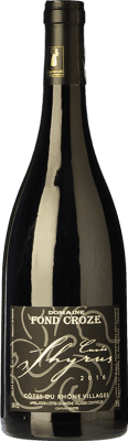 15,95 € Free Shipping | Red wine Fond Croze Cuvée Shyrus Aged A.O.C. Côtes du Rhône Rhône France Syrah, Viognier Bottle 75 cl